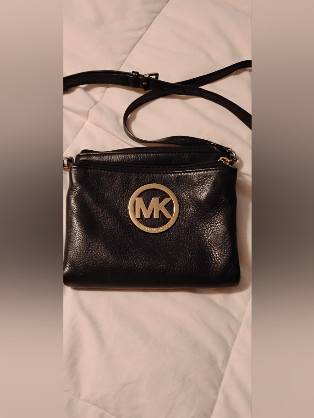 Mk Black Fulton Crossbody Bag With Built In Wallet - Picture 2 of 14